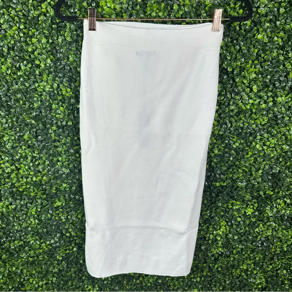 Nwt REVOLVE Bobi Sweater Wrap‎ Skirt In Ivory White Midi New With Tags Size S